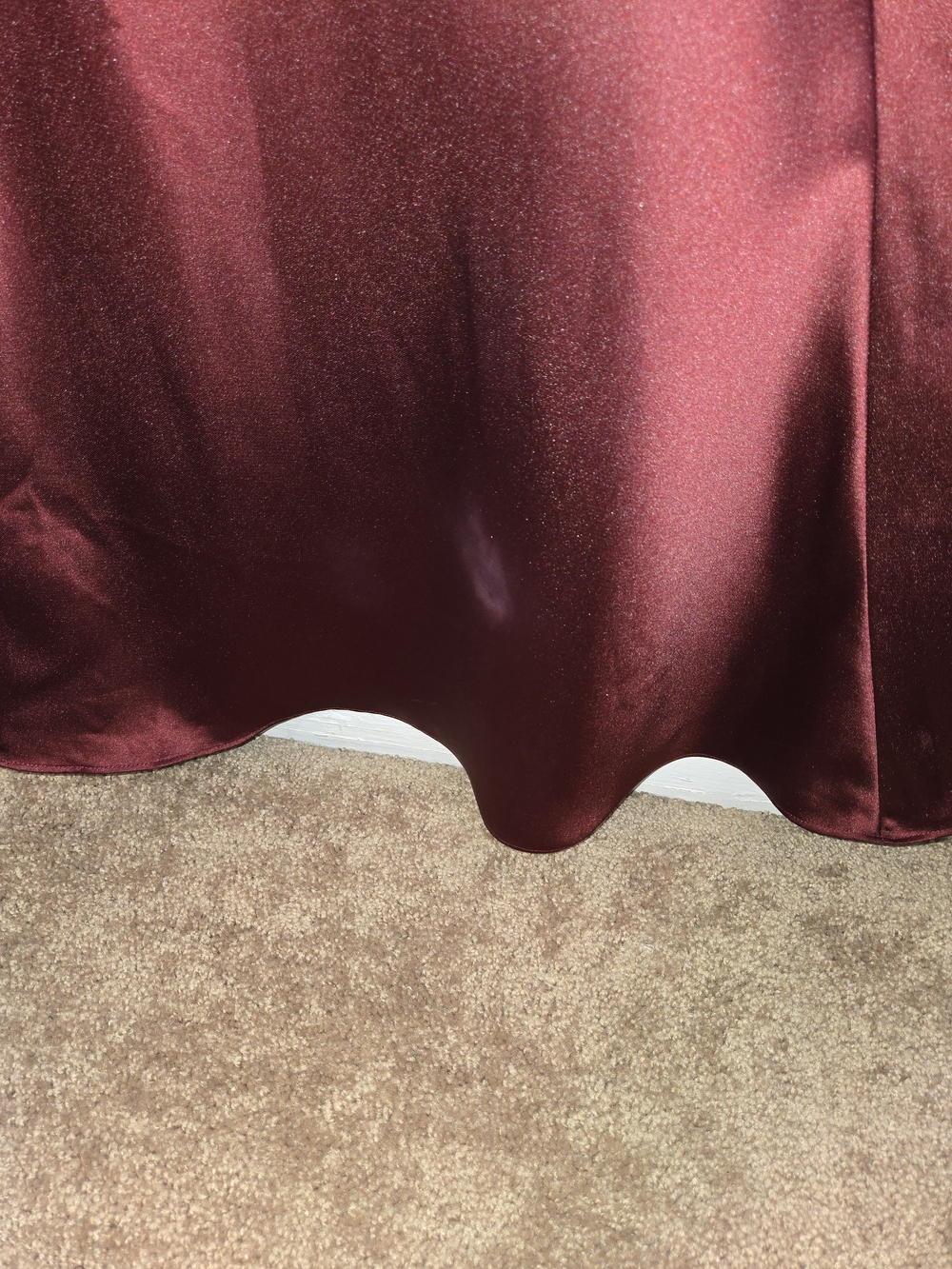 NWT Xscape Burgundy Satin Halter Evening Formal Dress Wedding Bridesmaid Sz 6 - Picture 8 of 8